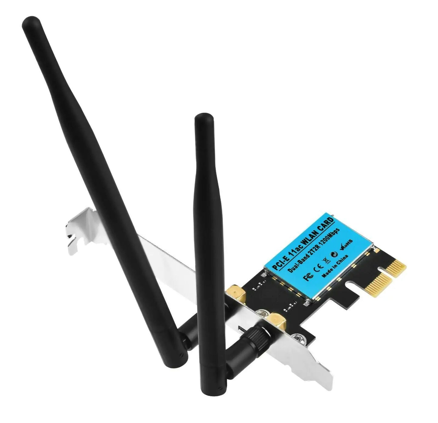 WiFi 1200Mbps Desktop PCIe Adapter 2.4G/5G Dual Band AX210 802.11AX PCI-E Card