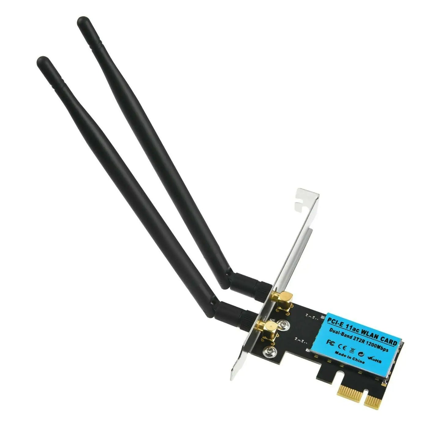 WiFi 1200Mbps Desktop PCIe Adapter 2.4G/5G Dual Band AX210 802.11AX PCI-E Card