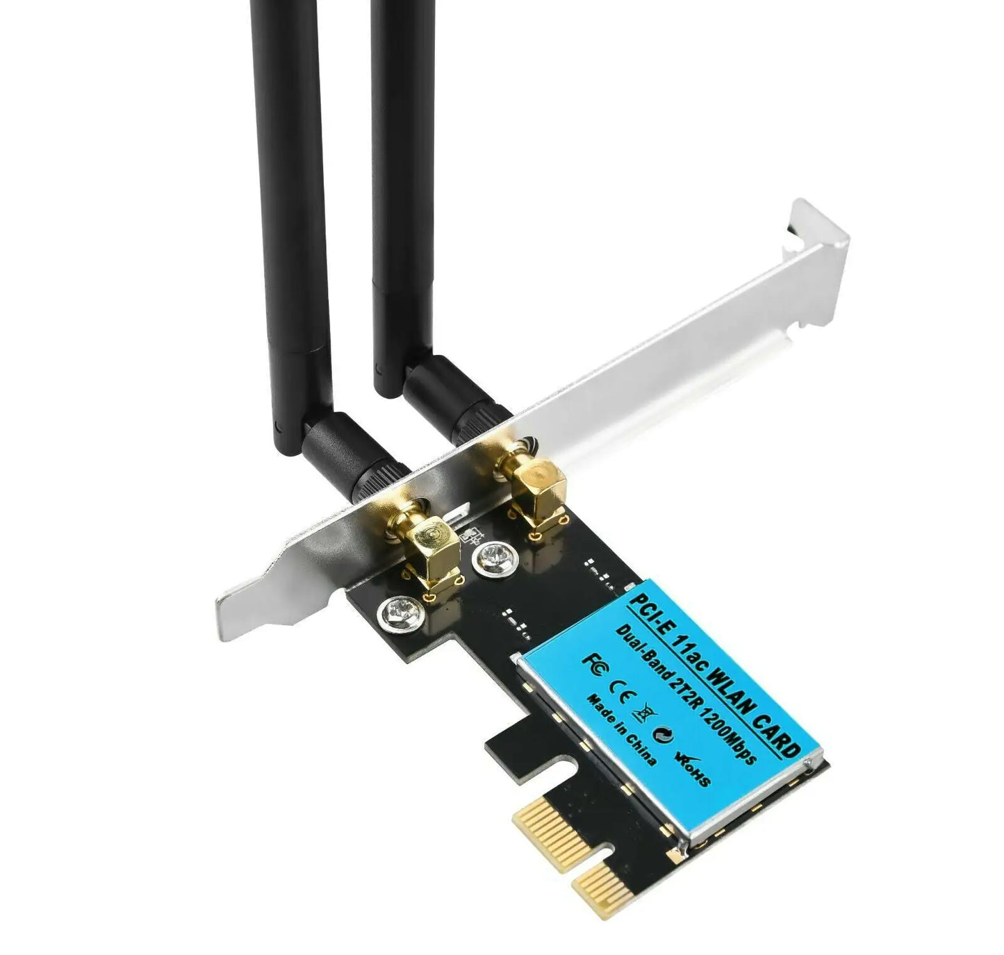 WiFi 1200Mbps Desktop PCIe Adapter 2.4G/5G Dual Band AX210 802.11AX PCI-E Card