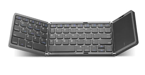 Foldable  Rechargeable Wireless Bluetooth Keyboard for PC, Mac, Smartphone Windows, iOS, & Android