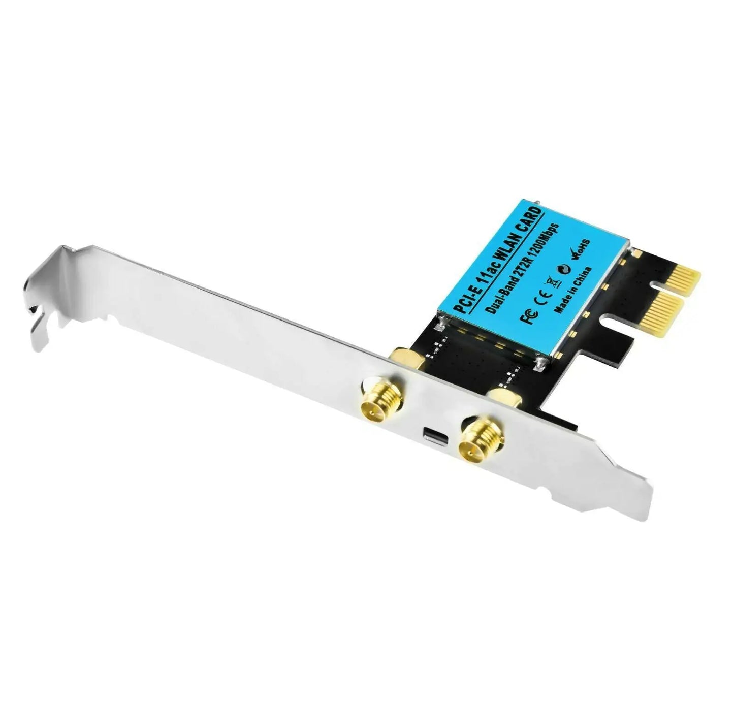 WiFi 1200Mbps Desktop PCIe Adapter 2.4G/5G Dual Band AX210 802.11AX PCI-E Card